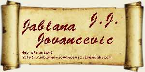 Jablana Jovančević vizit kartica